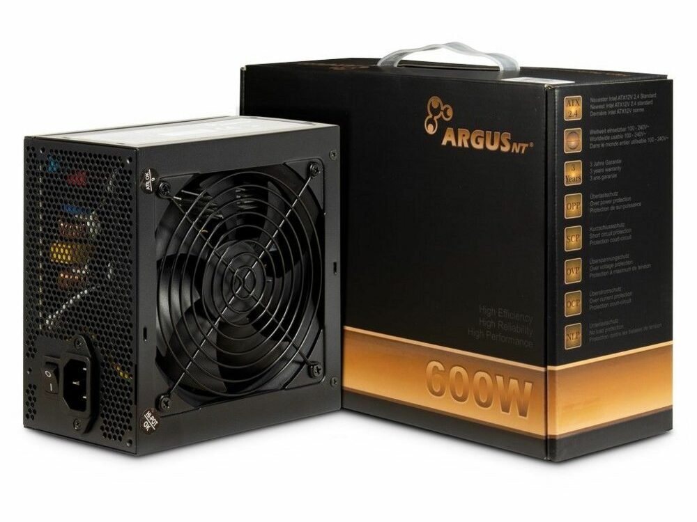 Inter-Tech Argus BPS | 600 Watt ATX PSU | Niet modulair | Power Supply | Voeding