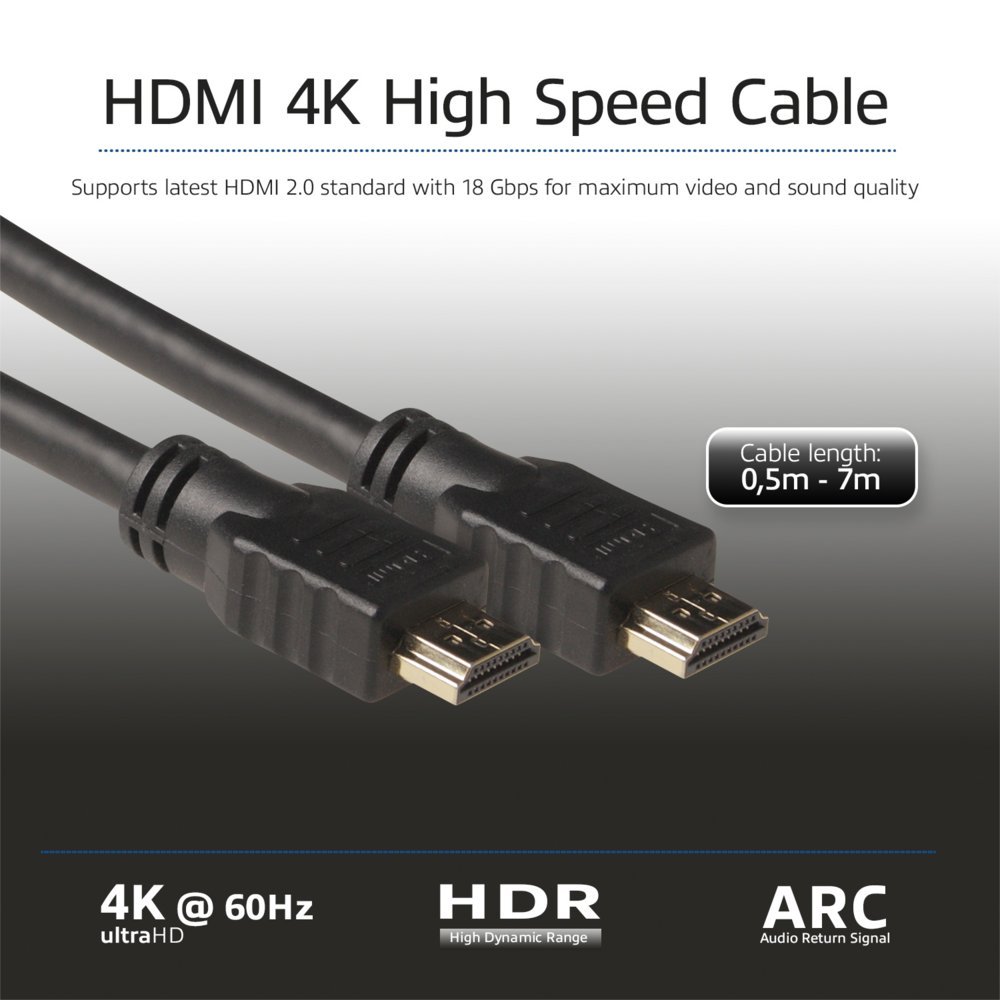 ACT AK3902 | 2 m HDMI Kabel | HDMI Type A naar Type A | Zwart - Afbeelding 4