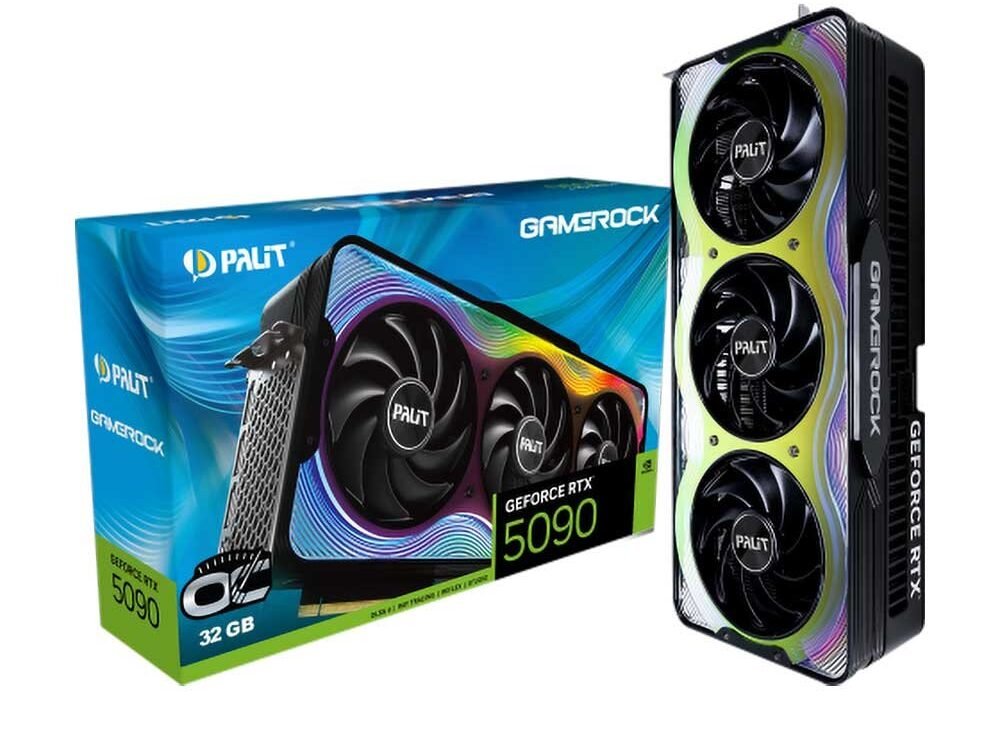 Palit GeForce RTX 5090 GameRock OC | 32 GB GDDR7 VRAM | 4K Gaming & AI | Videokaart | GPU | Nvidia