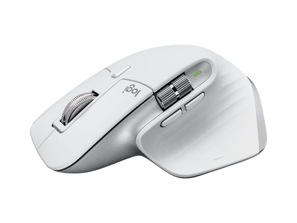 Logitech MX Master 3S | Draadloze Muis | RF-Draadloos + Bluetooth | 8000 DPI | Zilver/Wit