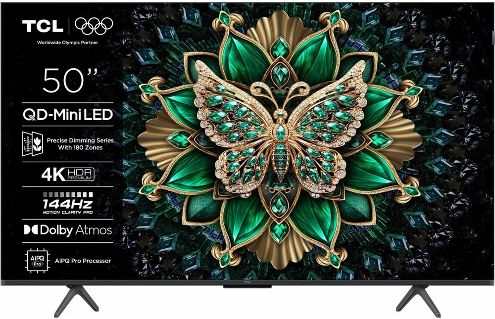 TCL 50C61K | 50" 4K Ultra HD QD-MiniLED | 120Hz | Google TV | Dolby Vision | HDMI 2.1 | Smart TV