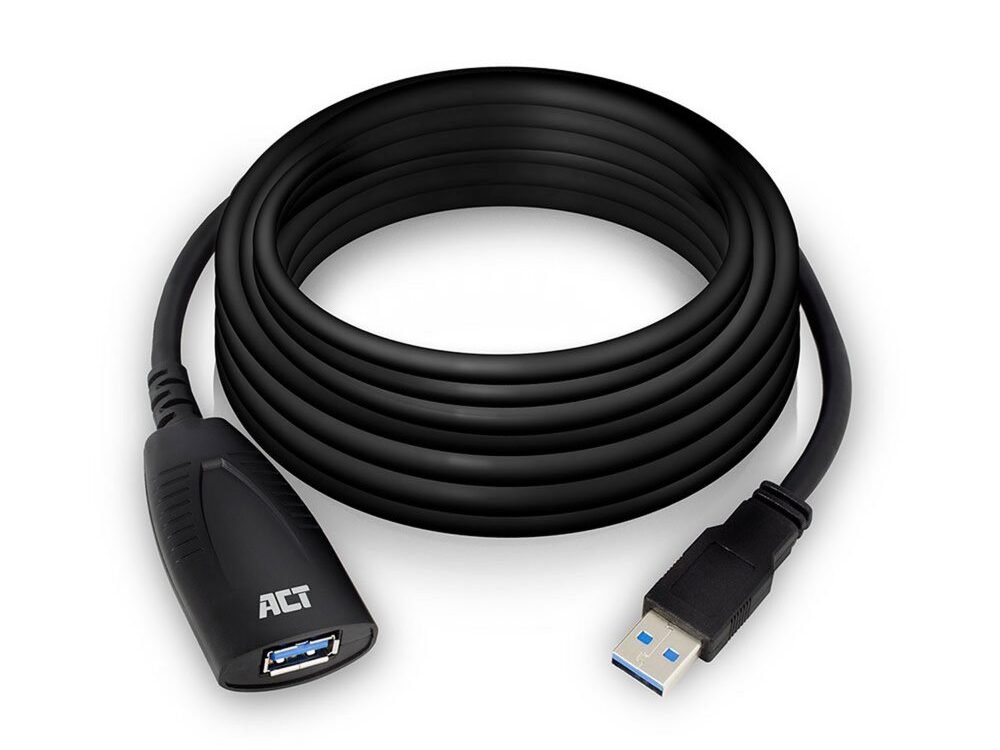 ACT AC6105 | USB 2.0 Booster | 5m | Zwart
