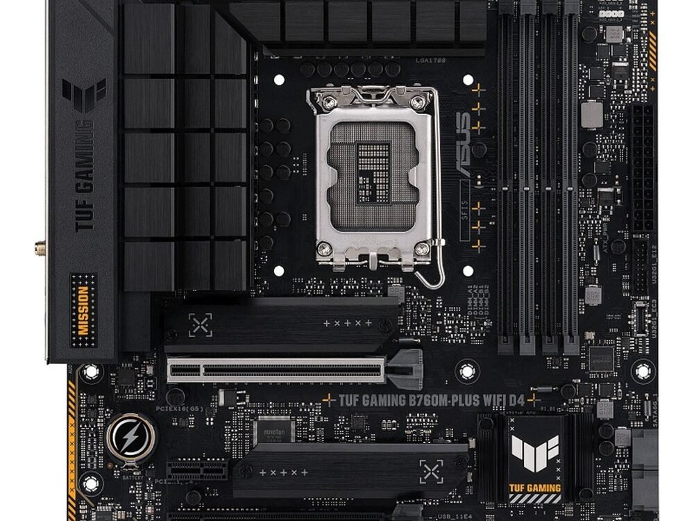 ASUS TUF GAMING B760M-PLUS WIFI D4 | Socket LGA 1700 | Intel B760 | 4xDDR4 | Micro-ATX | Moederbord