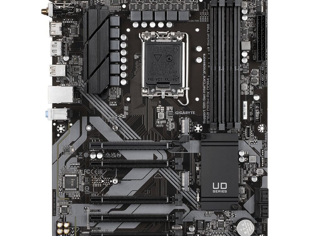 Gigabyte B760 DS3H AX WIFI | Socket LGA 1700 | Intel B760 | 4xDDR4 | ATX | Moederbord