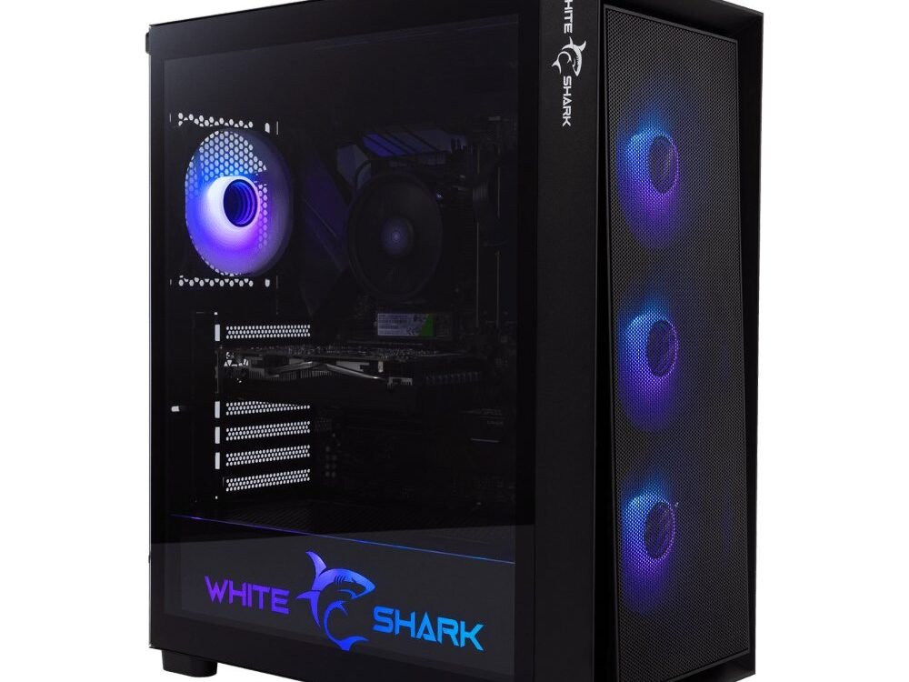 White Shark WARHEAD | Midi Tower Case | Inclusief 4 RGB Fans | Zwart