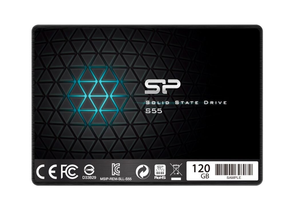 Silicon Power Slim S55 | 120 GB SATA SSD | 2,5″ | tot 520 MB/s Lezen