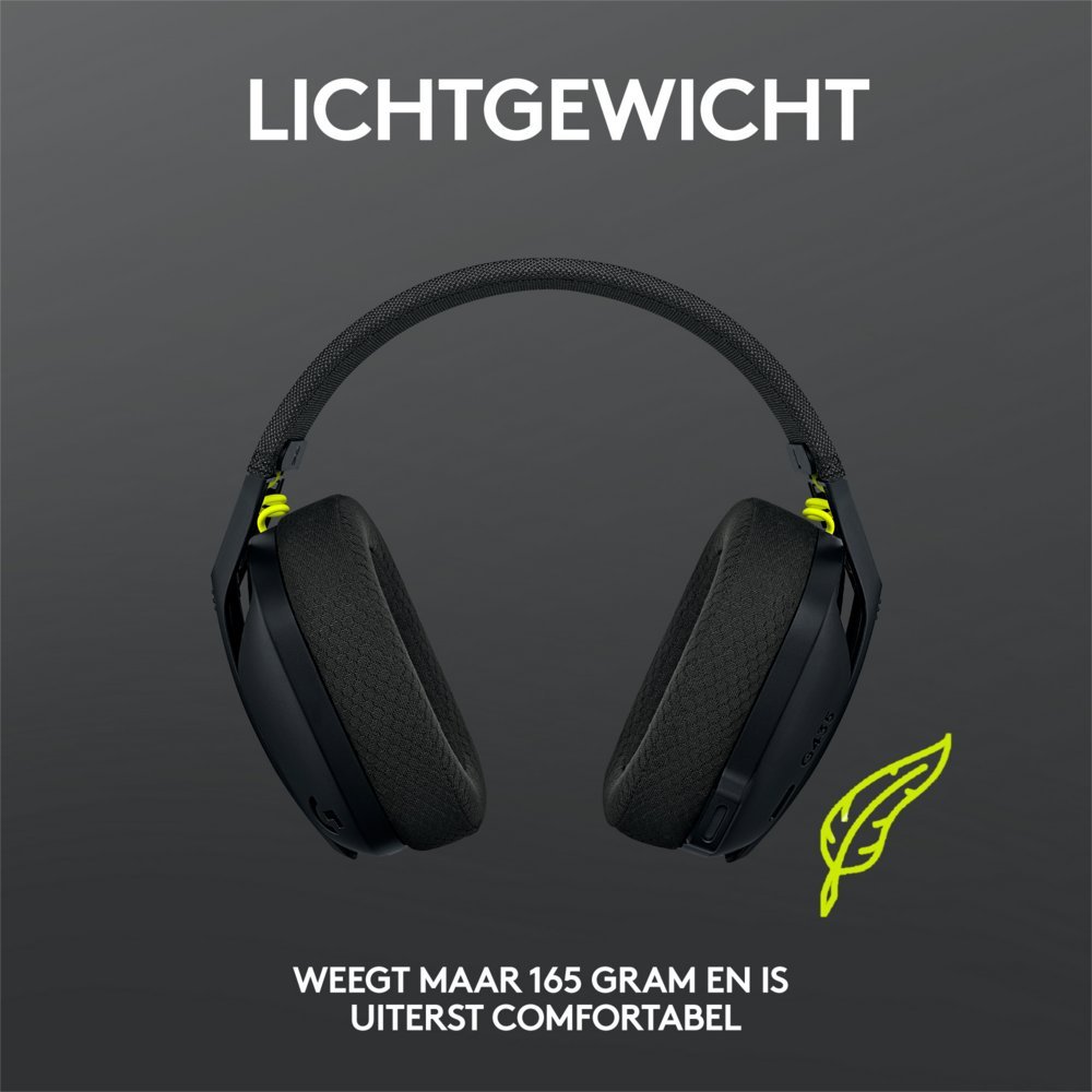 Logitech G435 Wireless Gaming Headset | Bluetooth & Lightspeed | Hoofdband | Zwart - Afbeelding 12