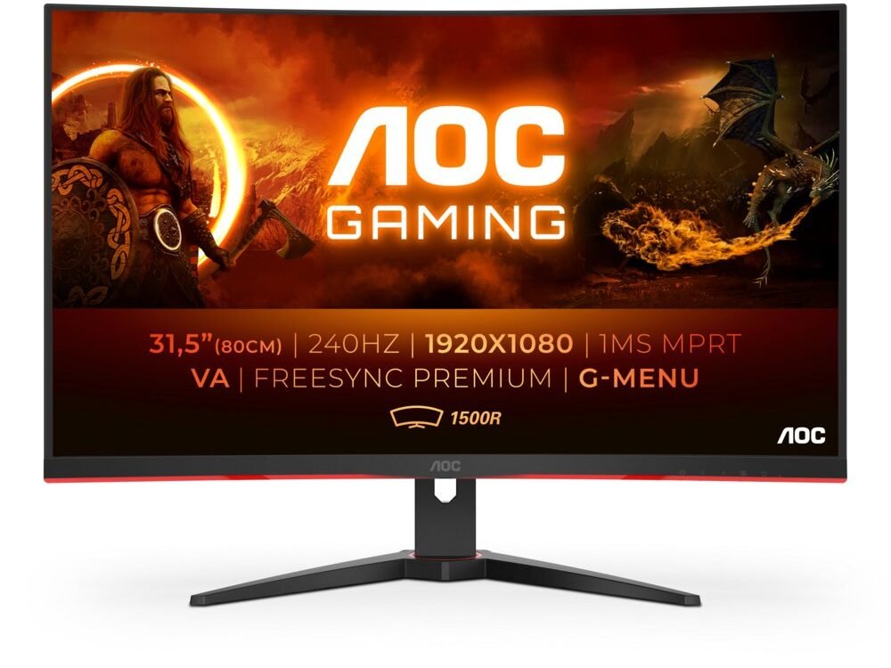 AOC C32G2ZE/BK 32" | 2560 x 1440 VA | 240Hz | Gaming Monitor