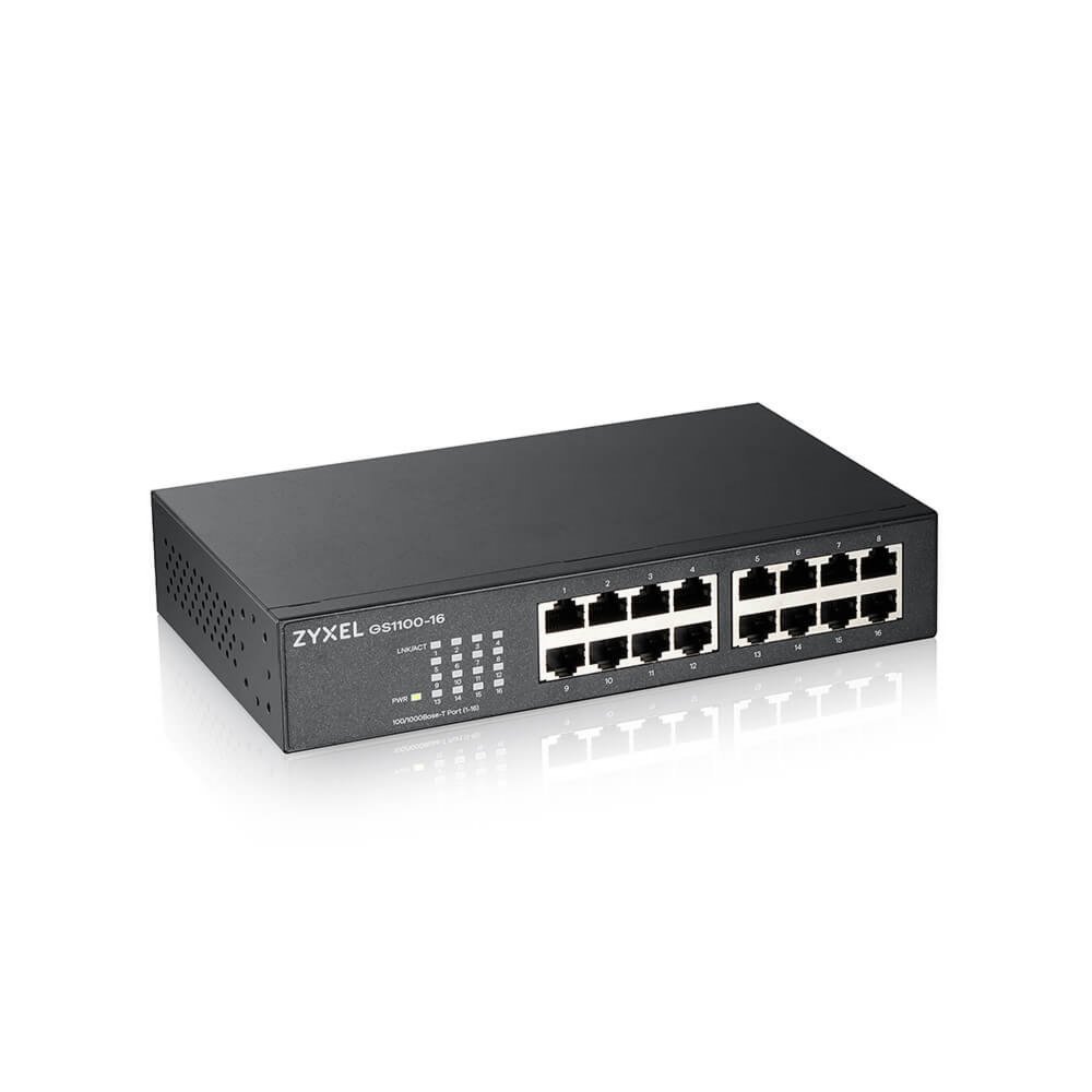 Zyxel GS1100-16 | Unmanaged Switch | 16-poorts Gigabit Ethernet | Zwart - Afbeelding 3