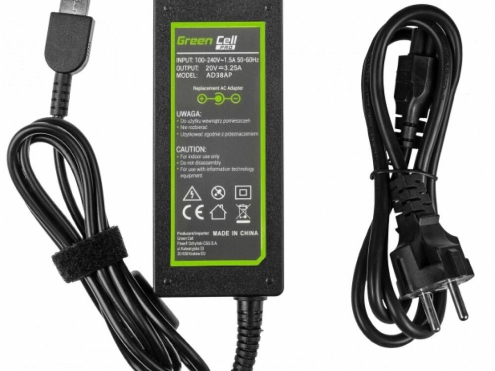 Green Cell AD38AP | Laptoplader | 65W | 3.25A | 20V