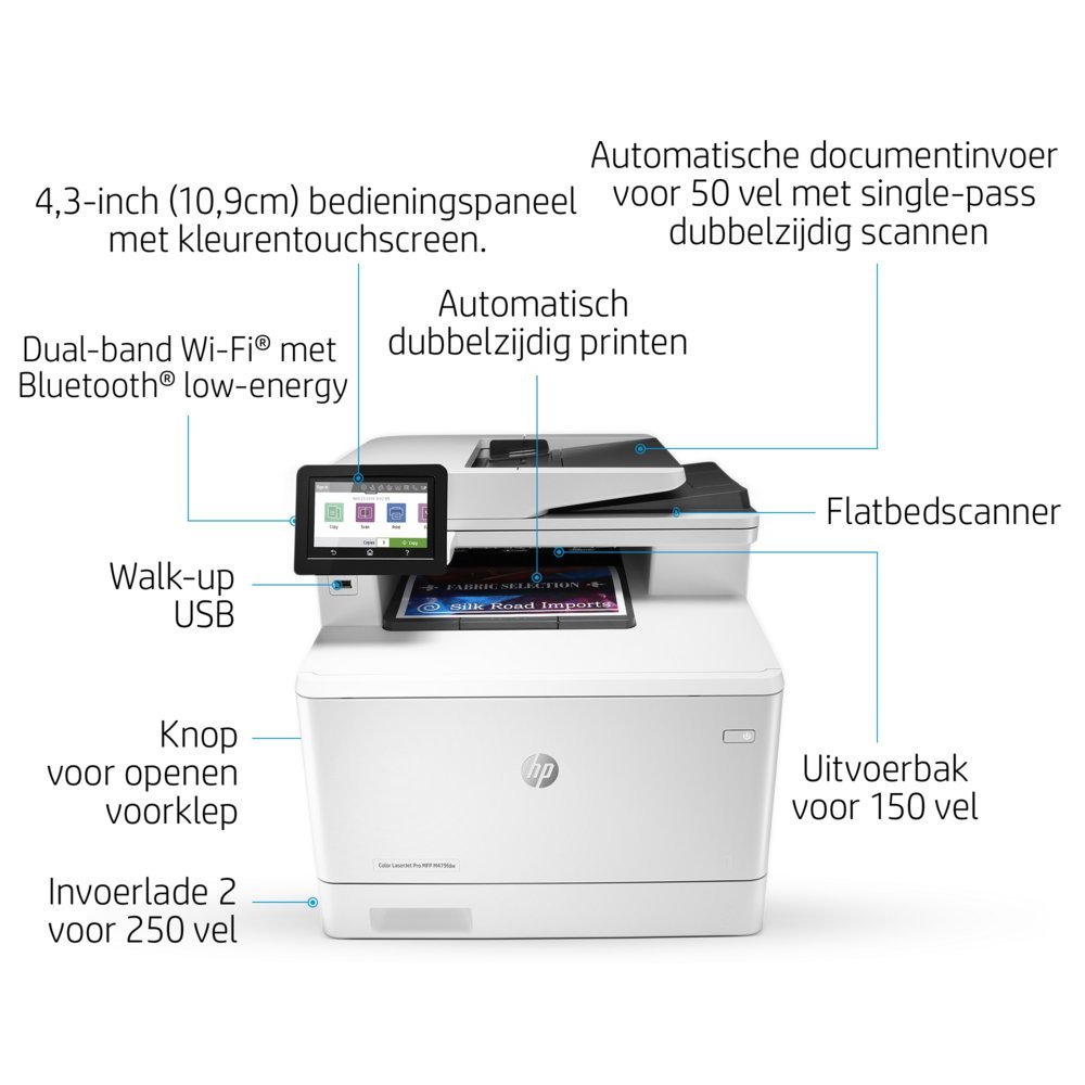 HP Color LaserJet Pro MFP M479fdw | All-in-One Laserprinter | A4 | 600 x 600 DPI | Wi-Fi | Kleur - Afbeelding 13