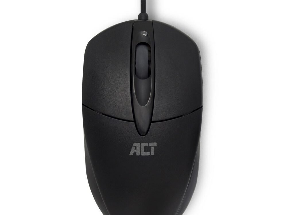 ACT AC5005 | Bedrade Muis | Links- en Rechtshandig | USB-A | 1000 DPI | Zwart