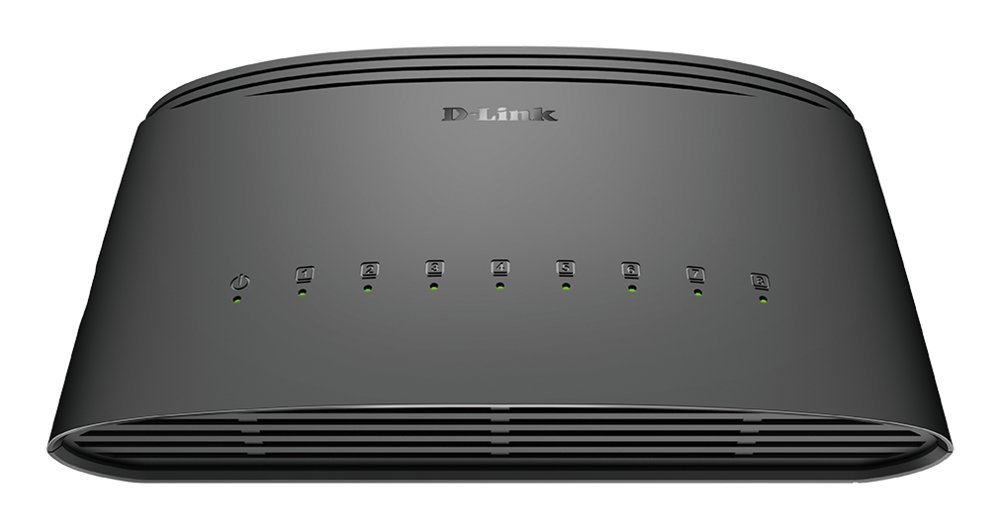 D-Link DGS-1008D/E | Unmanaged L2 Switch | 8 Poorten | Gigabit Ethernet (10/100/1000 Mbps) | Zwart