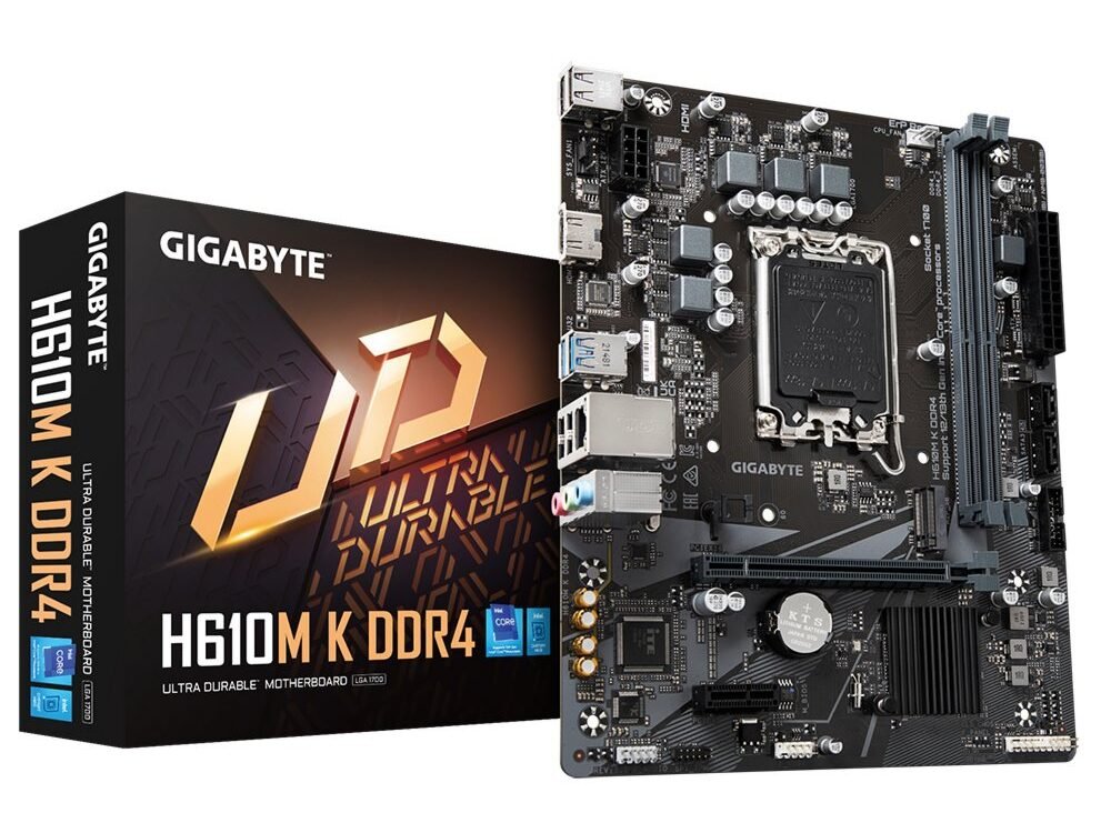 Gigabyte H610M-K | Socket LGA 1700 | Intel H610 | 2xDDR4 | Micro-ATX | Moederbord