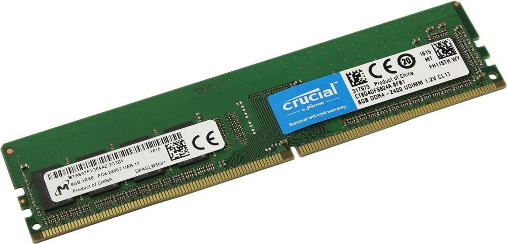 Crucial | 1x8GB DDR4 | 2400MHz | DIMM | CL17 | Geheugenmodule | RAM