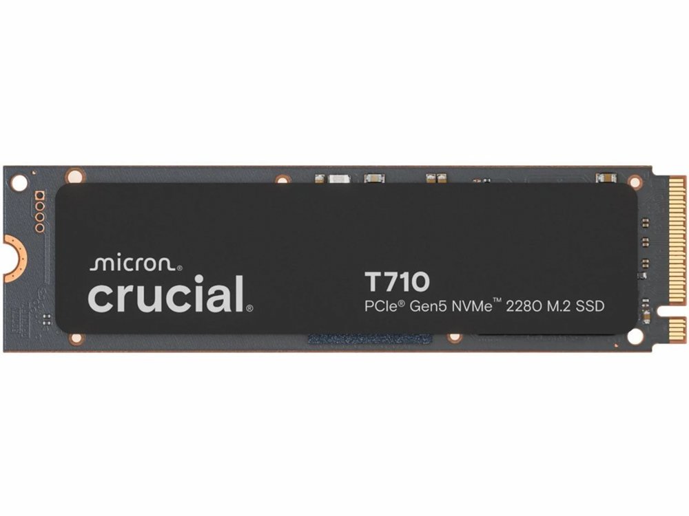 Crucial T710 | 2 TB NVMe SSD | M.2 | Gen5 | 14.500 MB/s Lezen | 12.700 MB/s Schrijven