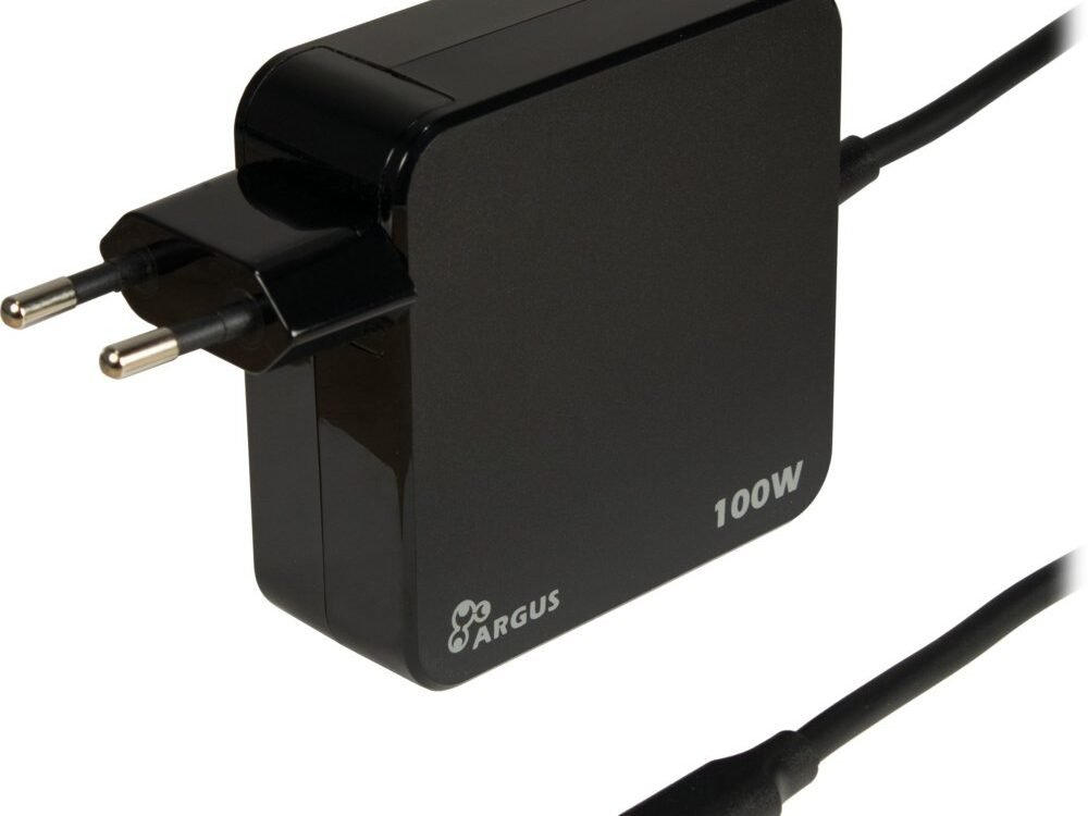 Inter-Tech PD-2100 | USB-C Oplader 100W | Zwart | Met Geïntegreerde Kabel