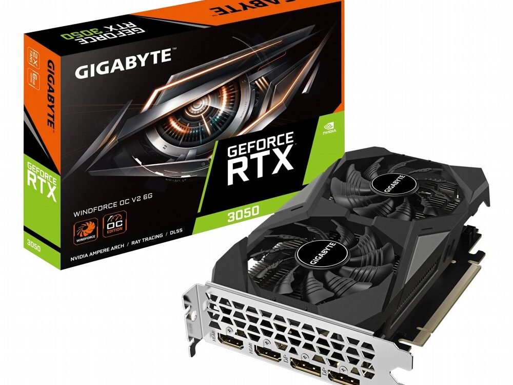 Gigabyte GeForce RTX 3050 WINDFORCE OC V2 | 6GB GDDR6 VRAM | Videokaart | GPU | Nvidia