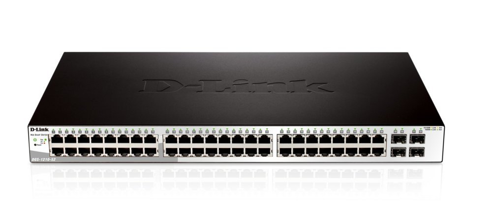 D-Link DGS-1210-52 netwerk-switch Managed L2 Gigabit Ethernet (10/100/1000) 1U Zwart