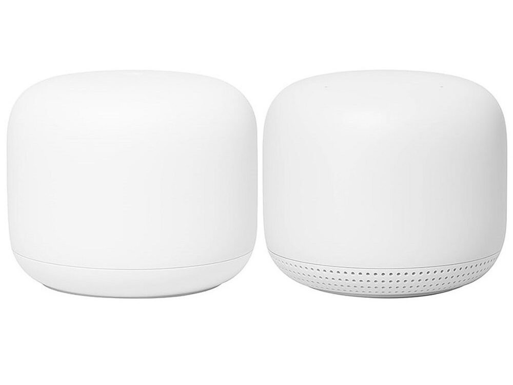 Google Nest Wifi (2‑pack) | Wifi 5 | Mesh Wifi-systeem | Gigabit Ethernet | Dual-band (2,4 GHz / 5 GHz) | ~2200 Mbit/s