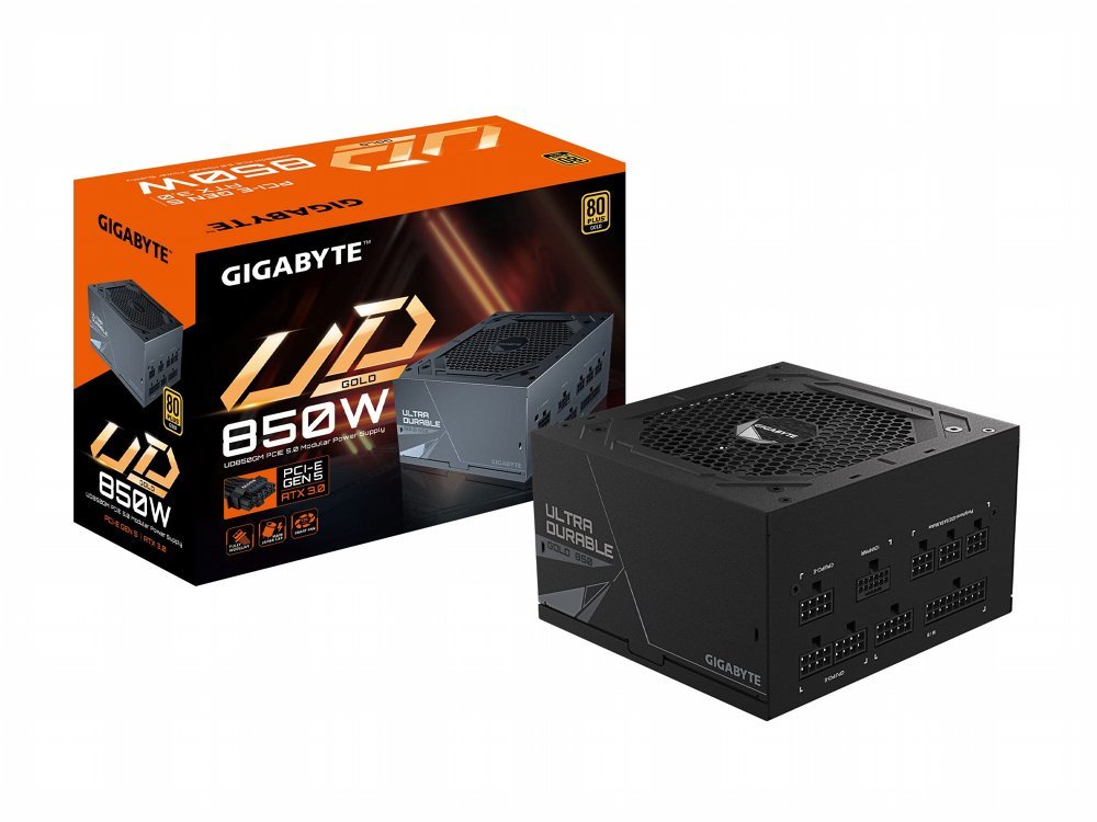 Gigabyte GP-UD850GM PG5 | 850W Gold | 20+4 Pin | ATX | Zwart | Voeding