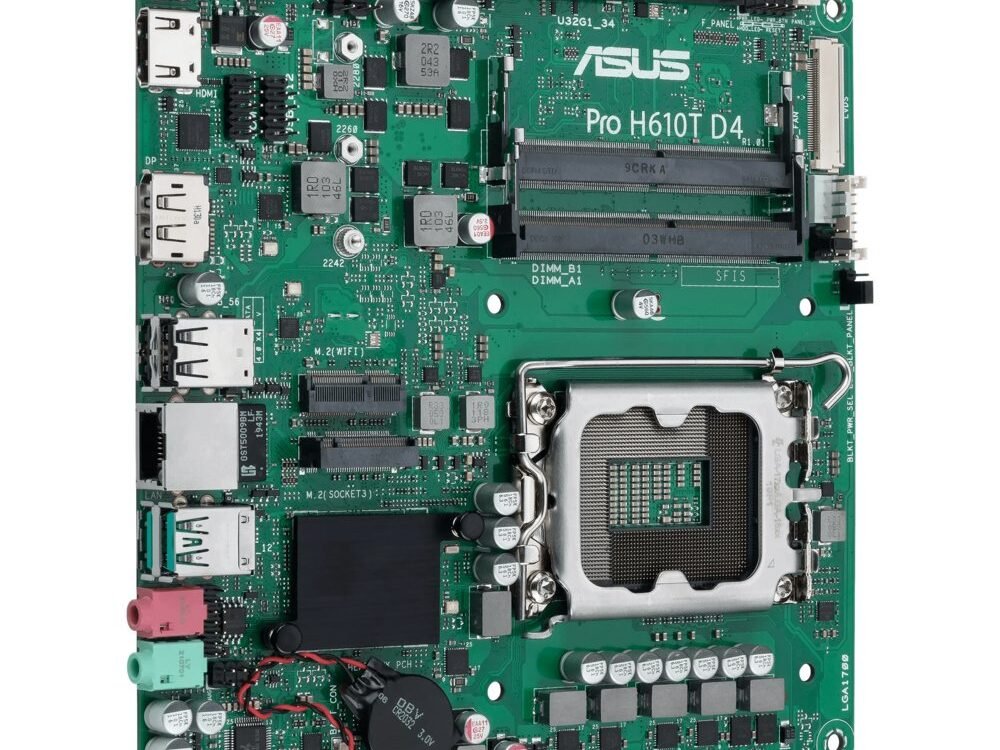 ASUS Pro H610T D4-CSM | Socket LGA 1700 | Intel H610 | 2xDDR4 | Mini-ITX | Moederbord