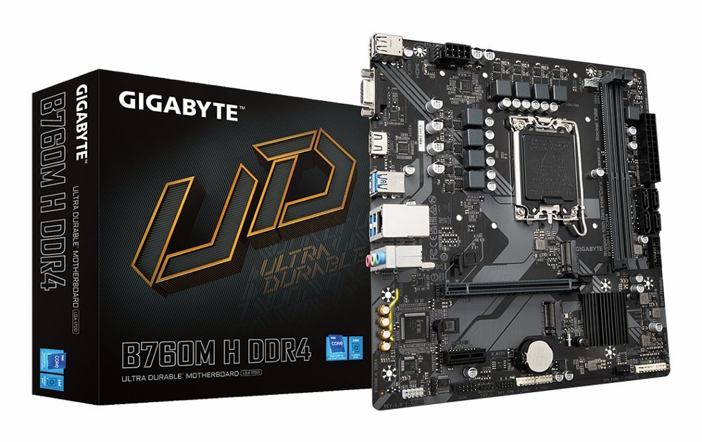 Gigabyte B760M H DDR4 | Socket LGA 1700 | Intel B760 | 4xDDR4 | Micro ATX | Moederbord
