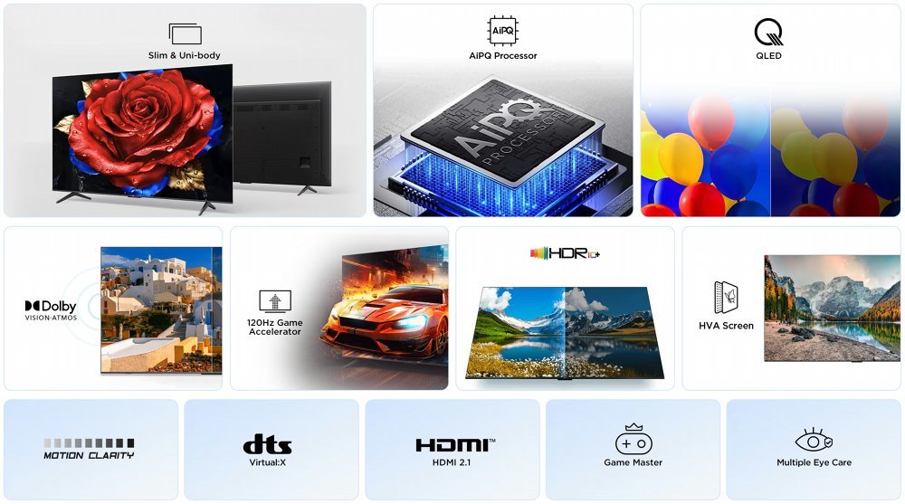 TCL 50P79K | 50" 4K Ultra HD QLED Smart TV | Google TV | Dolby Vision | 60Hz (2025) - Afbeelding 4