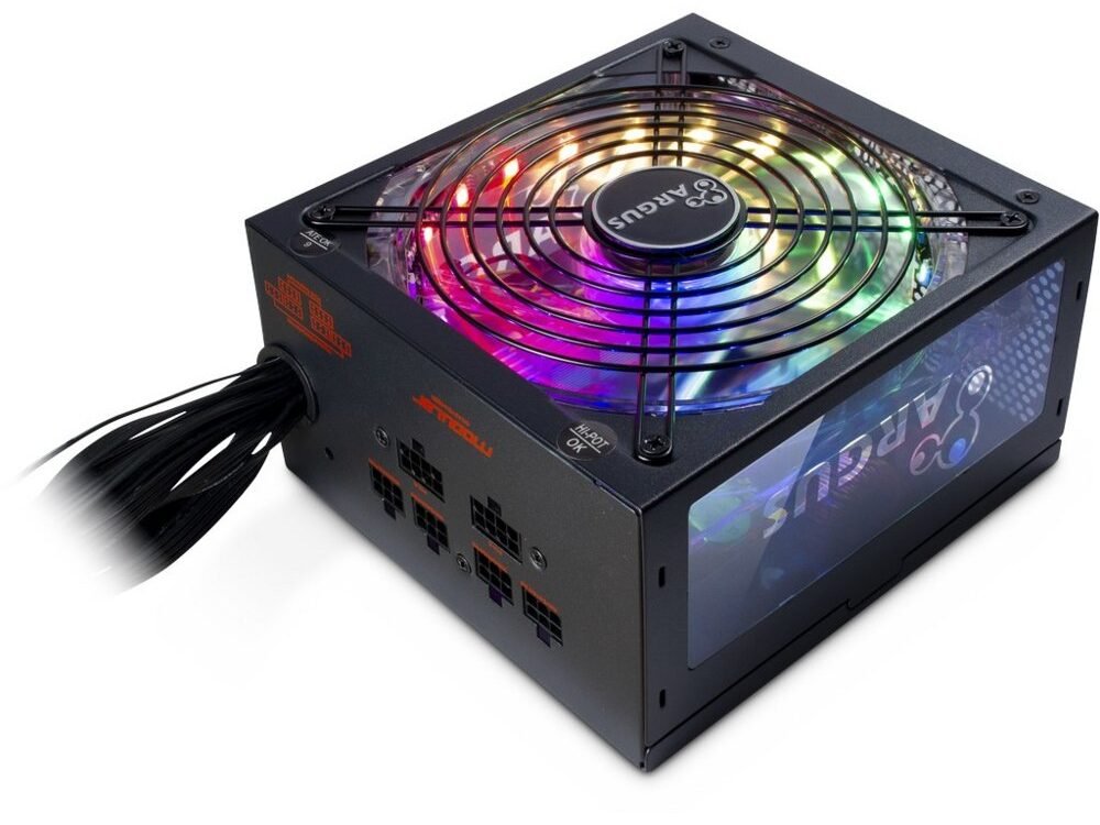 Inter-Tech Argus RGB-750W CM II | 750 Watt Gold ATX PSU | Deels Modulair | Power Supply | Voeding