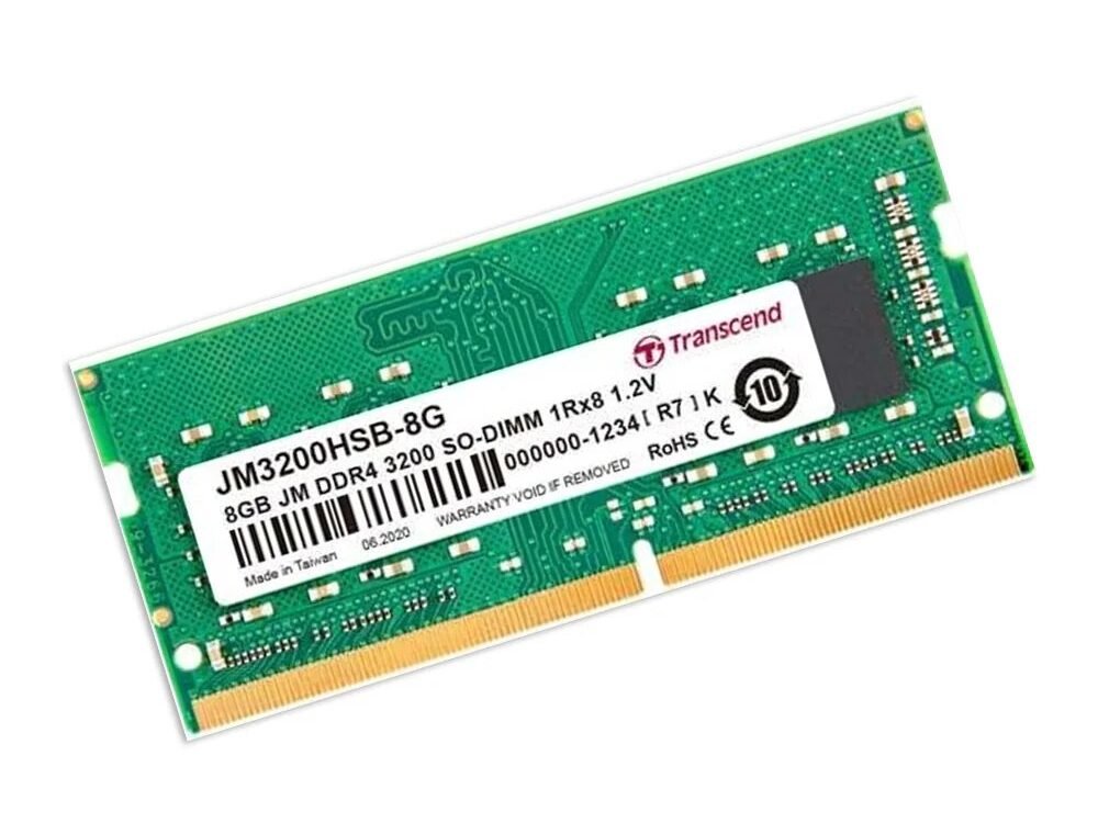 Transcend JetRam JM3200HSB-8G | 8GB DDR4 3200 MHz | SO-DIMM (1×8GB) | CL22