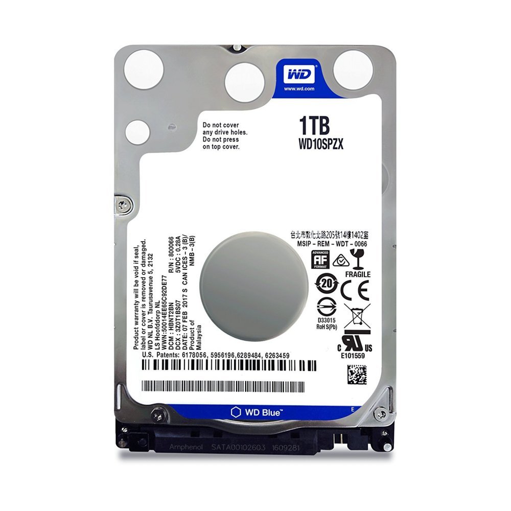 Western Digital Blue | 1TB 2.5" HDD | SATA III | 5400 rpm | 128MB Cache
