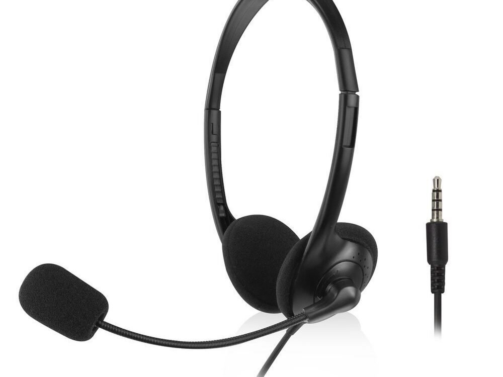 ACT AC9330 | On-Ear Headset met Microfoon | Zwart