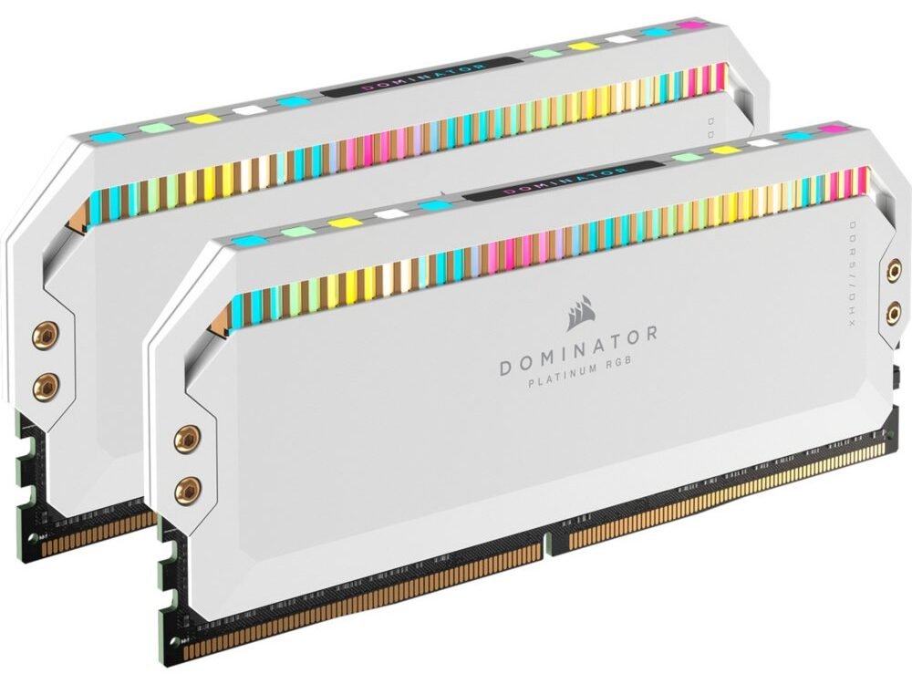 Corsair Dominator Platinum RGB Wit | 64GB 2x32GB DDR5 | 5200MHz | DIMM | CL40 | Geheugenmodule | RAM