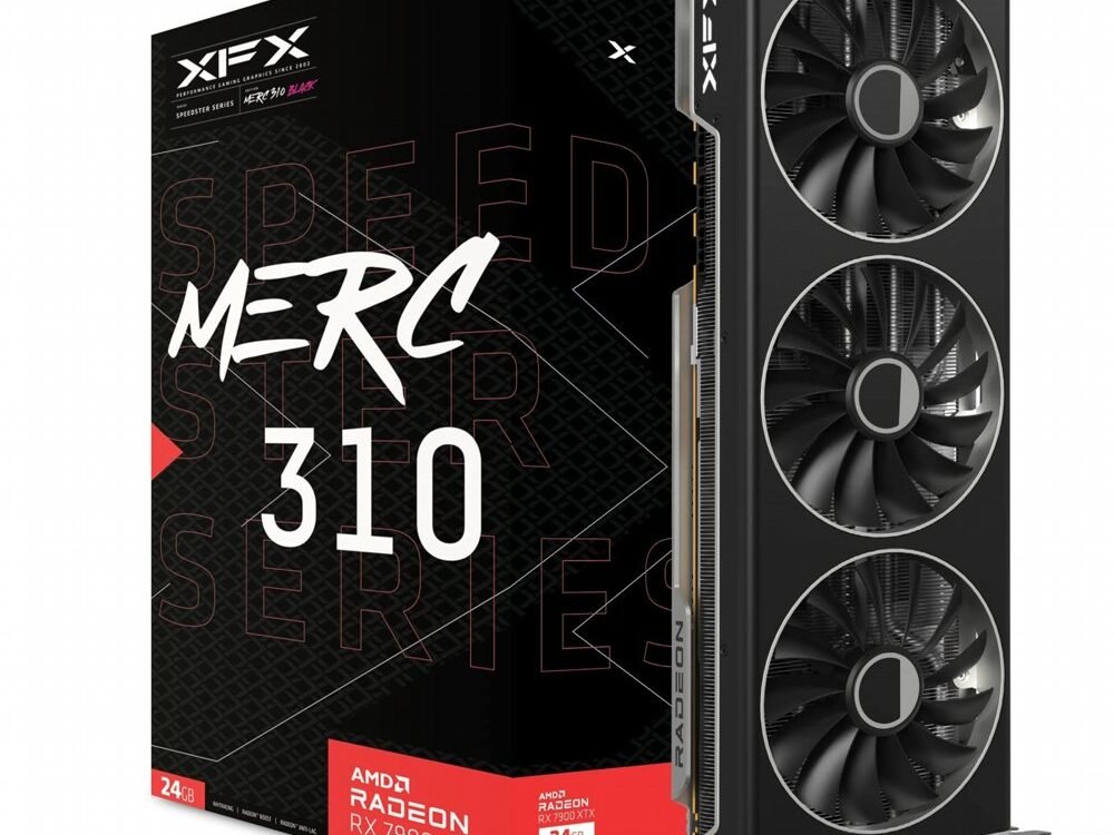 XFX Speedster MERC 310 RX 7900 XTX Black Edition | 24GB GDDR6 VRAM | 4K Gaming | Videokaart | GPU | AMD