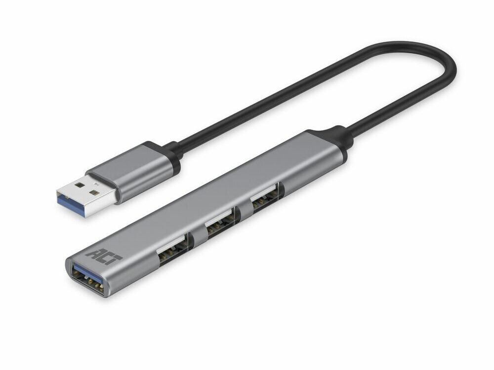 ACT AC6325 | USB 3.2 Gen 1 Interface Hub | Type-A | 5 Gbps | Grijs