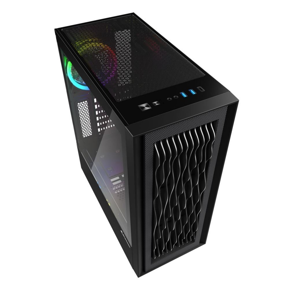 Sharkoon RGB Wave | Tower Case | Zwart - Afbeelding 4