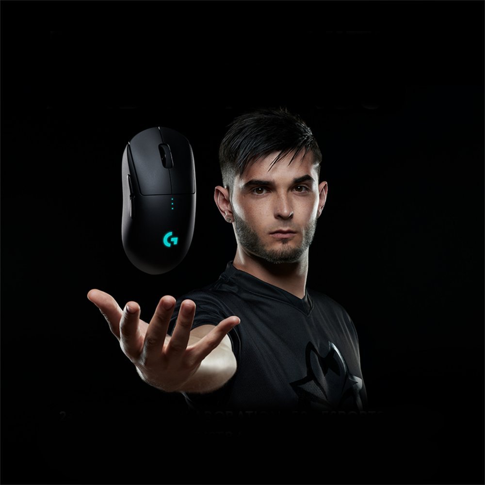 Logitech G Pro | Draadloze Gaming Muis | Links- en Rechtshandig | RF | 25600 DPI | Zwart - Afbeelding 3