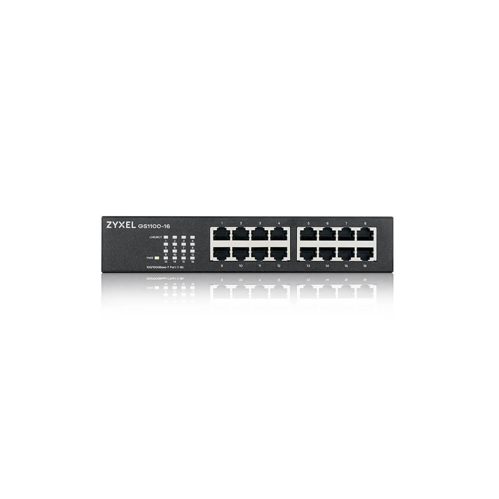 Zyxel GS1100-16 | Unmanaged Switch | 16-poorts Gigabit Ethernet | Zwart - Afbeelding 4