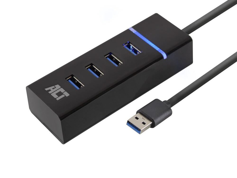 ACT AC6300 | USB 3.2 Gen 1 Interface Hub | Type-A | 5 Gbps | Zwart