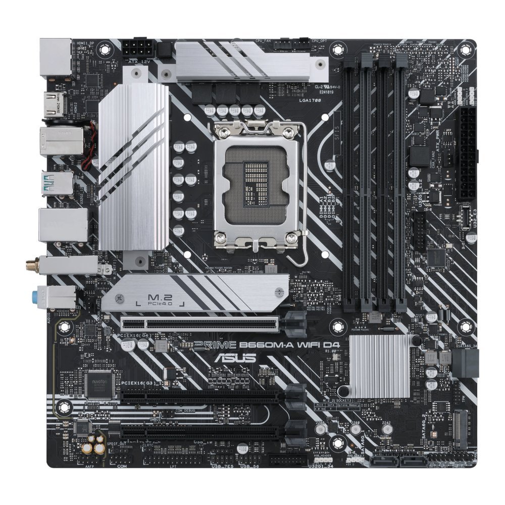 ASUS PRIME B660M-A WIFI D4 | Socket LGA 1700 | Intel B660 | 4xDDR4 | Micro-ATX | Moederbord - Afbeelding 3