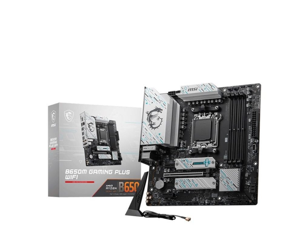 MSI B650M GAMING PLUS WIFI | Socket AM5 | AMD B650 | 4xDDR5 | Micro-ATX | Moederbord