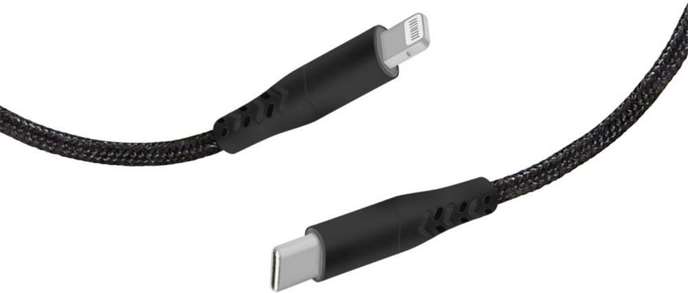 Mobiparts Rugged kabel | USB-C naar Lightning | 1 m | Zwart | MP-113062
