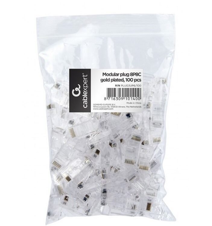 Cablexpert kabel-connector | 1 stuk | Transparant | PLUG3UP6/100