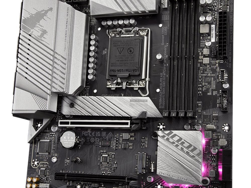 Gigabyte B760M AORUS ELITE AX | Socket LGA 1700 | Intel B760 | 4xDDR5 | Micro-ATX | Moederbord