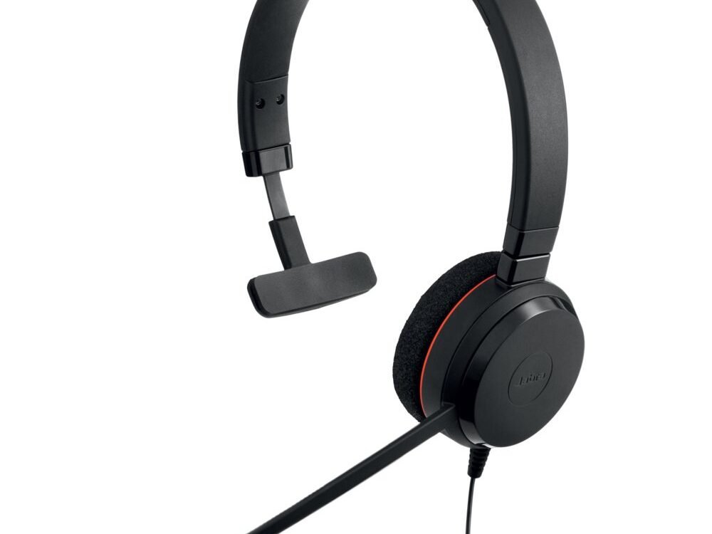 Jabra Evolve 20 UC | Bedrade On-ear Mono Headset | USB-A | Zwart
