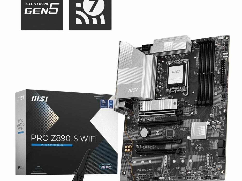 MSI PRO Z890-S WIFI | Socket LGA 1851 | Intel Z890 | 4xDDR5 | ATX | Moederbord