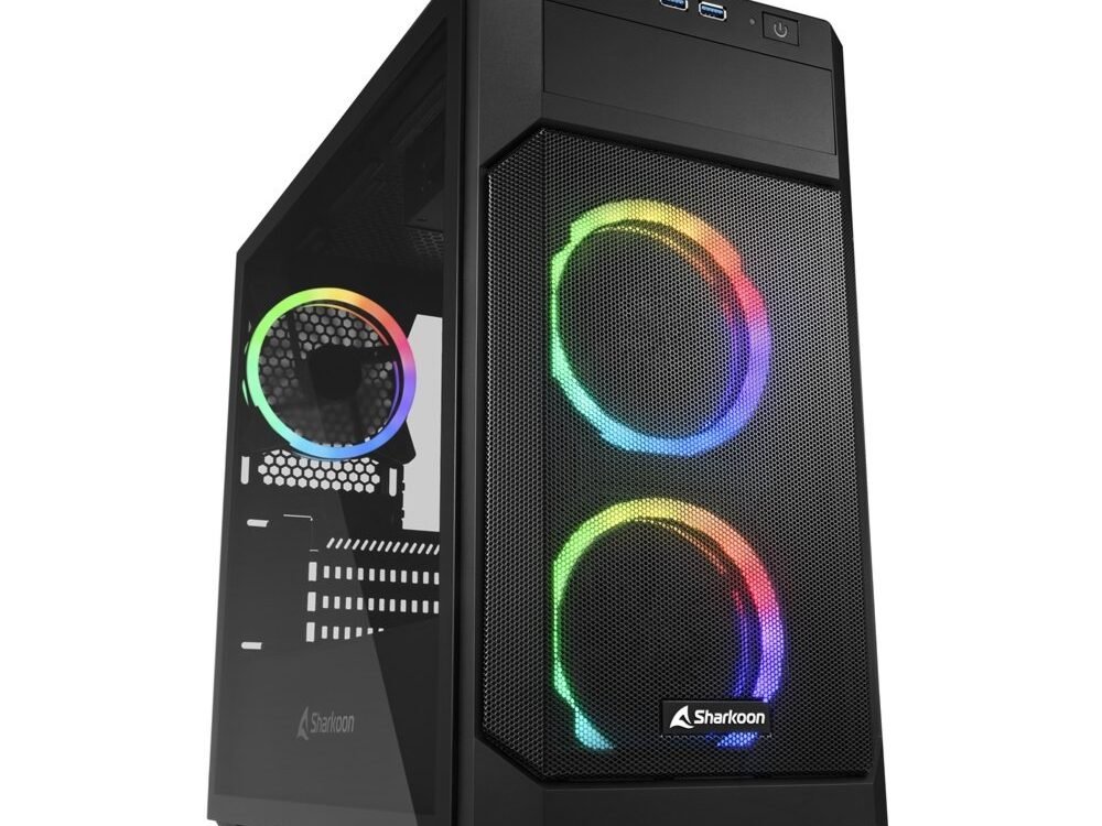 Sharkoon V1000 RGB | Micro Tower Behuizing | Zwart