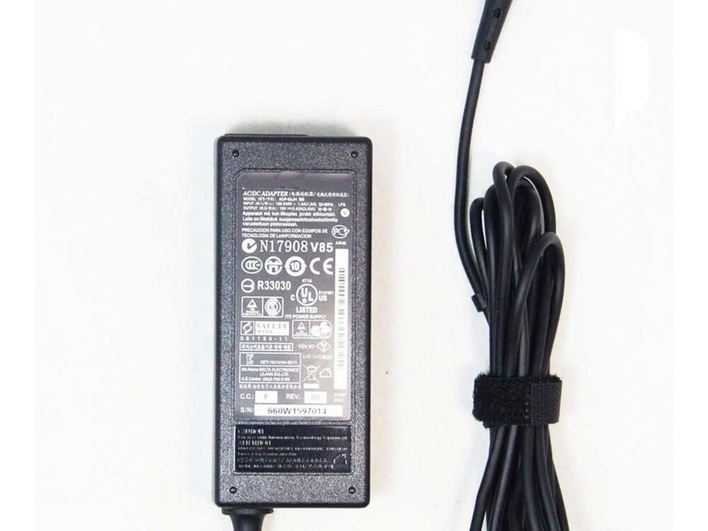 65W Oplader | Adapter voor ASUS B400A | 10.5 mm connector met center pin | Zwart