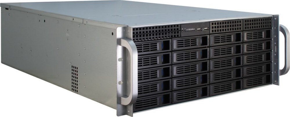 Inter-Tech IPC 4U-4420 | Server Rack Case | Zwart/Roestvrijstaal
