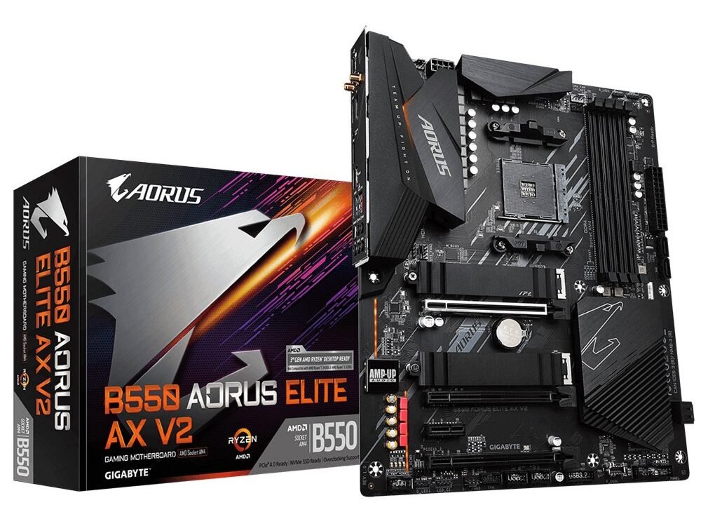 Gigabyte B550 AORUS ELITE AX V2 | Socket AM4 | AMD B550 | 4xDDR4 | ATX | Moederbord